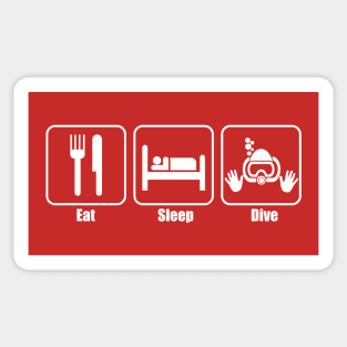 Classic Simple Eat Sleep Dive Scuba Diving Dive Boat Favorite Sticker